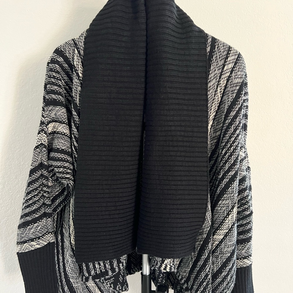 Michael Stars Women’s Blanket Cardigan Fair Isle Open Front Dolman Sleeve M
